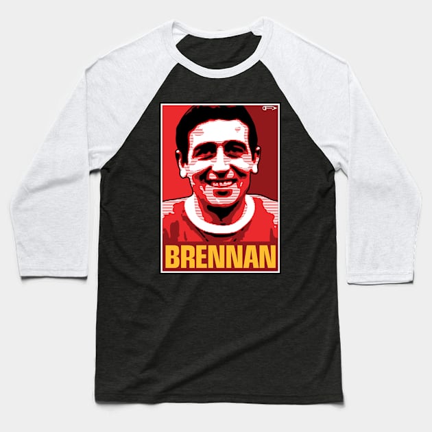 Brennan - MUFC Baseball T-Shirt by David Foy Art